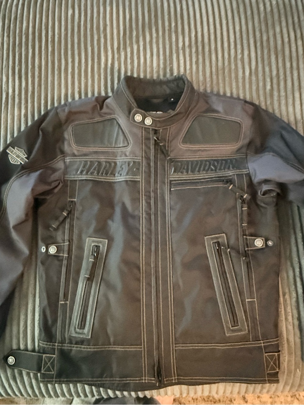 Harley-Davidson Men's Black Textile Shirt Jacket